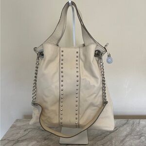 BCBG maxazria cream shoulder bag